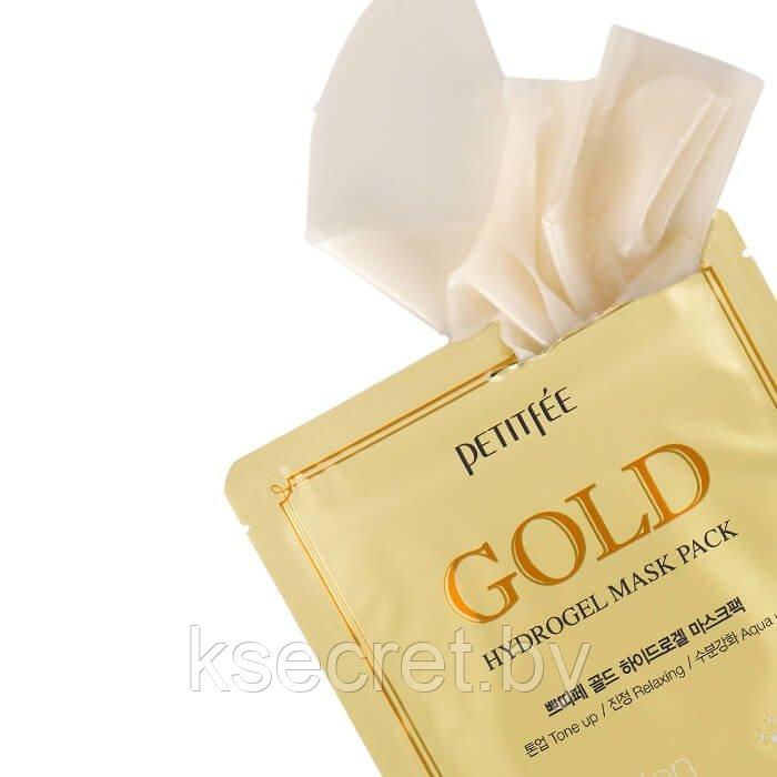 Гидрогелевая маска с золотом для лица PETITFEE Gold Hydrogel Mask Pack - 30g - фото 2 - id-p188572391