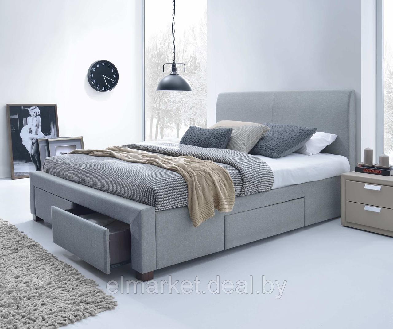 Кровать Halmar MODENA 164/220 серый - фото 1 - id-p188574957
