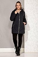 Женская осенняя черная большого размера куртка Beautiful&Free 4095 черный 50р.