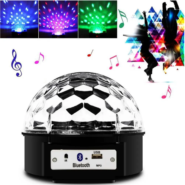 Диско-шар музыкальный LED Ktv Ball MP3 плеер с bluetooth с пультом управления музыкой - фото 8 - id-p188585370