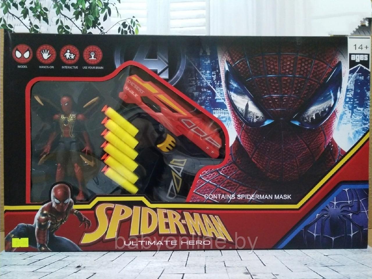 Маска, фигурка и бластер Spider-Man Человек-паук арт 0812B-1 - фото 1 - id-p188587309