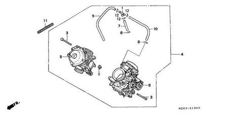 Стопор шланга Honda BF2..50 6мм, 16163-GHB-600, фото 2