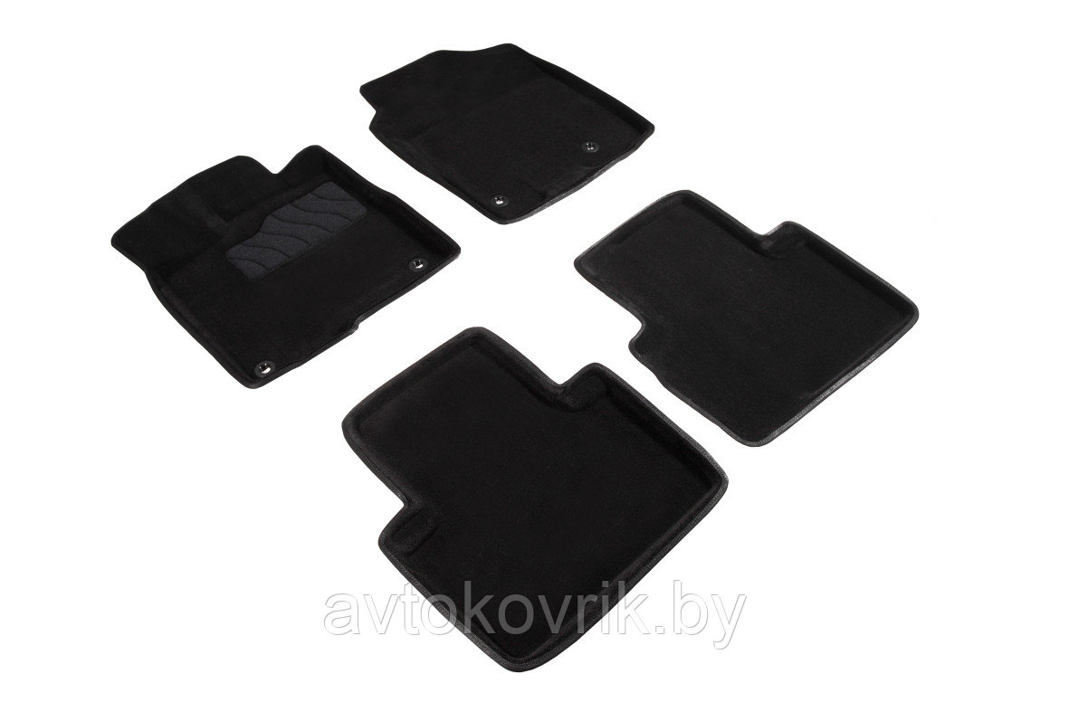 Коврики Acura RDX (2013-2022) салона 3D текстильные черные и серые - фото 1 - id-p116369614