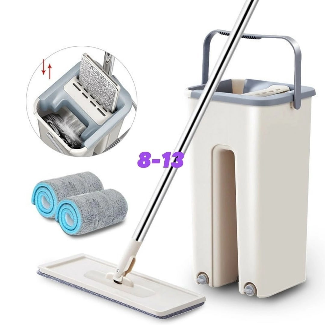 Швабра с ведром и автоматическим отжимом "Home Style" - комплект для уборки Scratch Cleaning Mop