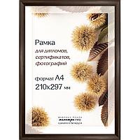 Рамка деревянная со стеклом 21х30 Д14КЛО/1246 (коричневая)