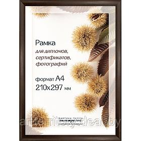 Рамка деревянная со стеклом 21х30 Д14КЛО/1246 (коричневая)