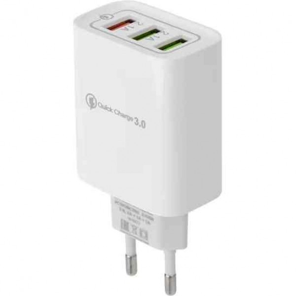 Сетевое зарядное устройство Rexant на 3 USB (3A + 1A + 1A) Белый - фото 2 - id-p188595089