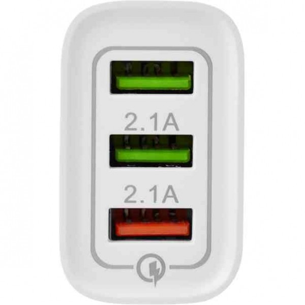 Сетевое зарядное устройство Rexant на 3 USB (3A + 1A + 1A) Белый - фото 3 - id-p188595089