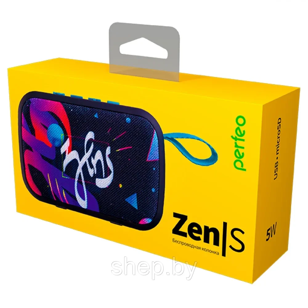 Беспроводная колонка Perfeo «ZENS» PF_A4975 MP3, microSD, USB, AUX, мощность 5Вт, 500mAh, волны - фото 4 - id-p188596782
