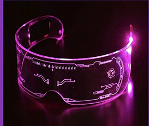 Очки светящиеся светодиодные неоновые в стиле Киберпанк (Cyberpunk) для Тик тока (TikTok)