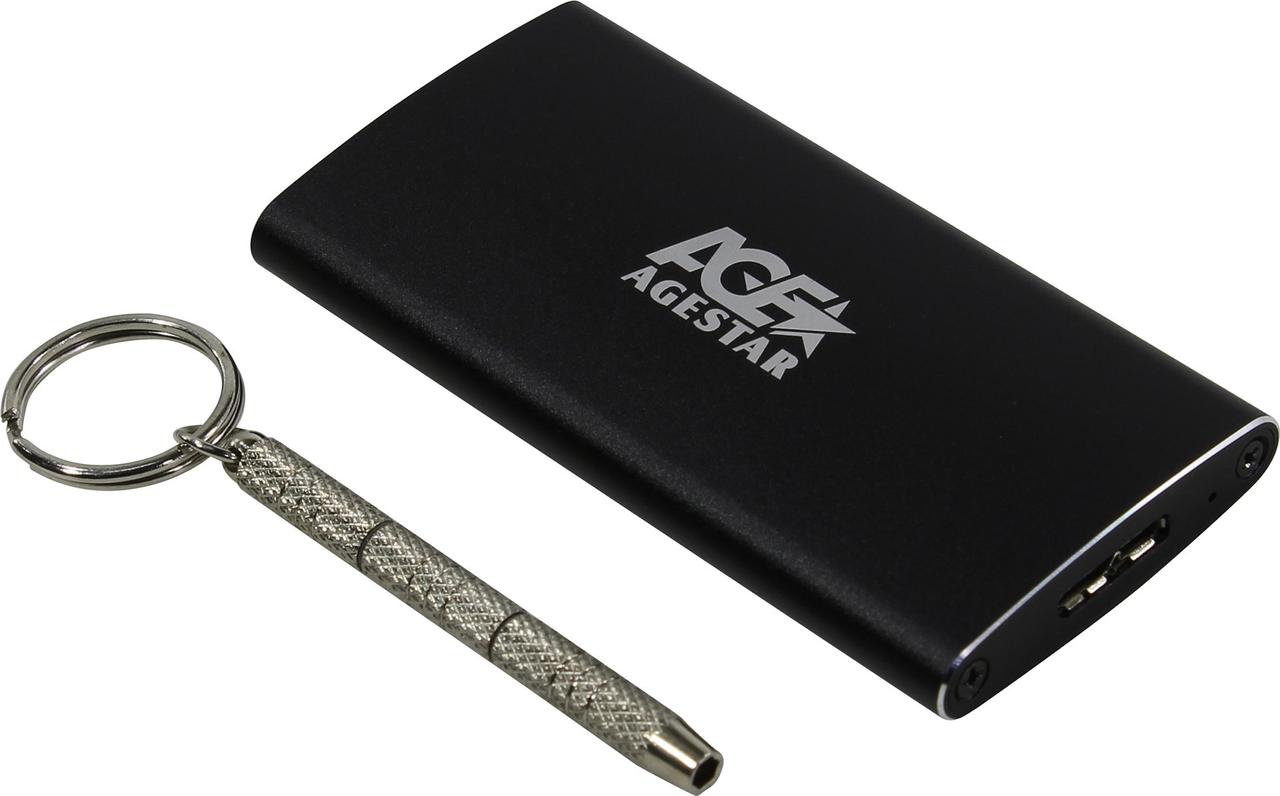 AgeStar 3UBMS2-Black (Внешний бокс для mSATA SSD, USB3.0)