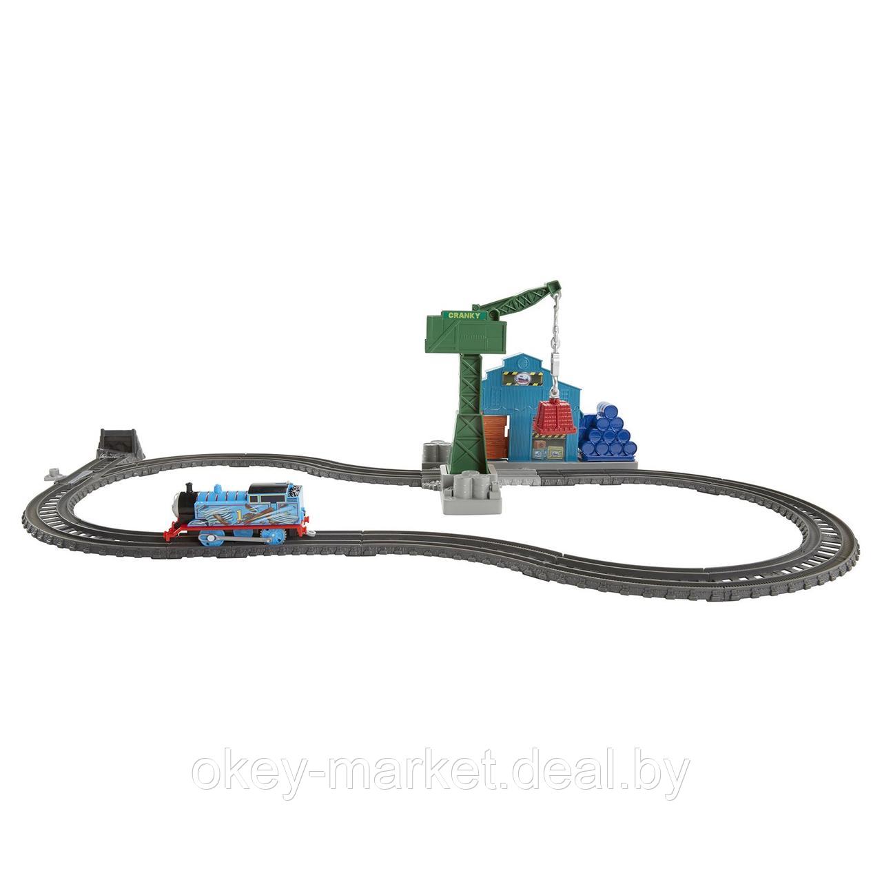 Игровой набор Thomas & Friends с паровозиком Томасом и подъемным краном Крэнки DVF73 - фото 4 - id-p188598937