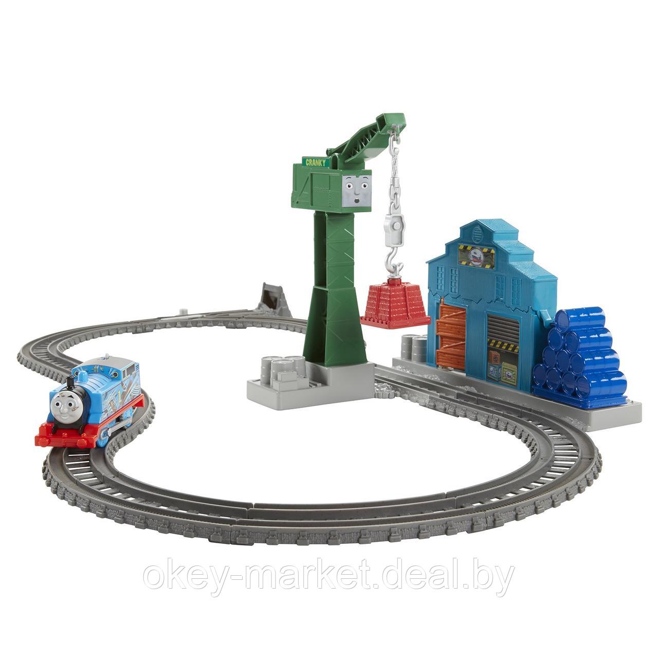 Игровой набор Thomas & Friends с паровозиком Томасом и подъемным краном Крэнки DVF73 - фото 5 - id-p188598937