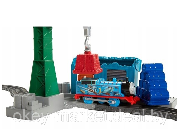 Игровой набор Thomas & Friends с паровозиком Томасом и подъемным краном Крэнки DVF73 - фото 7 - id-p188598937