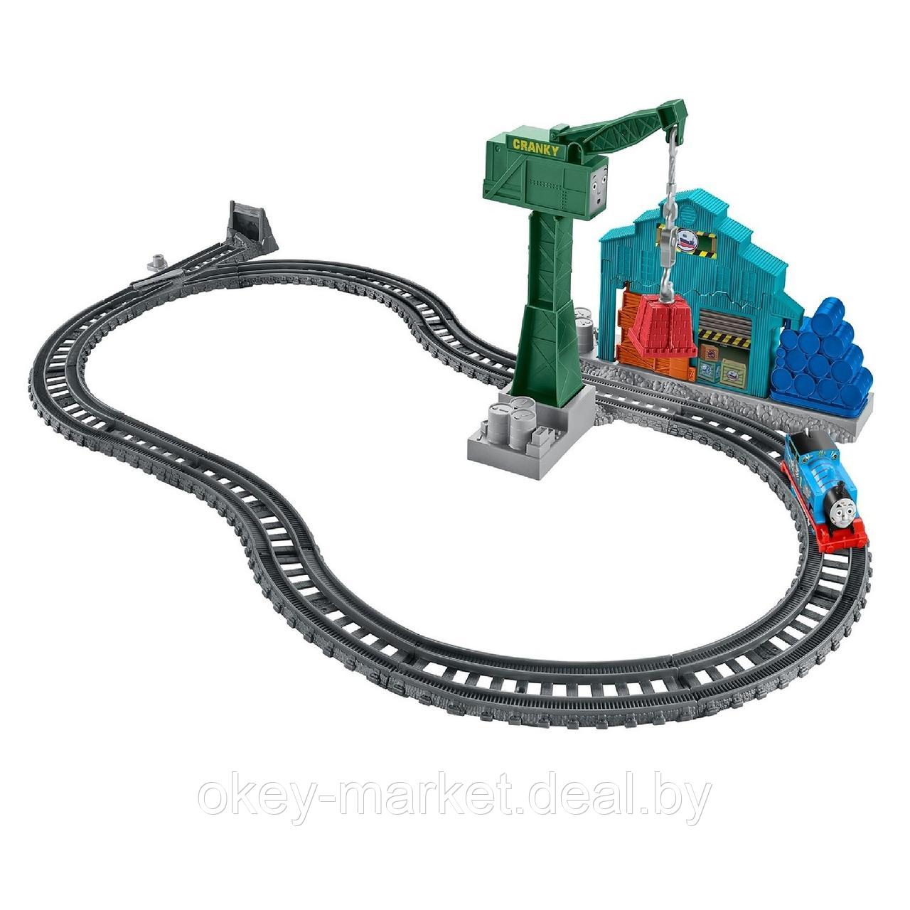 Игровой набор Thomas & Friends с паровозиком Томасом и подъемным краном Крэнки DVF73 - фото 8 - id-p188598937