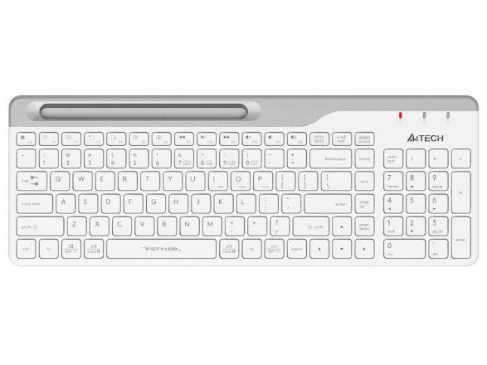 Беспроводная клавиатура A4Tech Fstyler FBK25 белая Bluetooth для ПК компьютера телефона планшета - фото 1 - id-p184484445