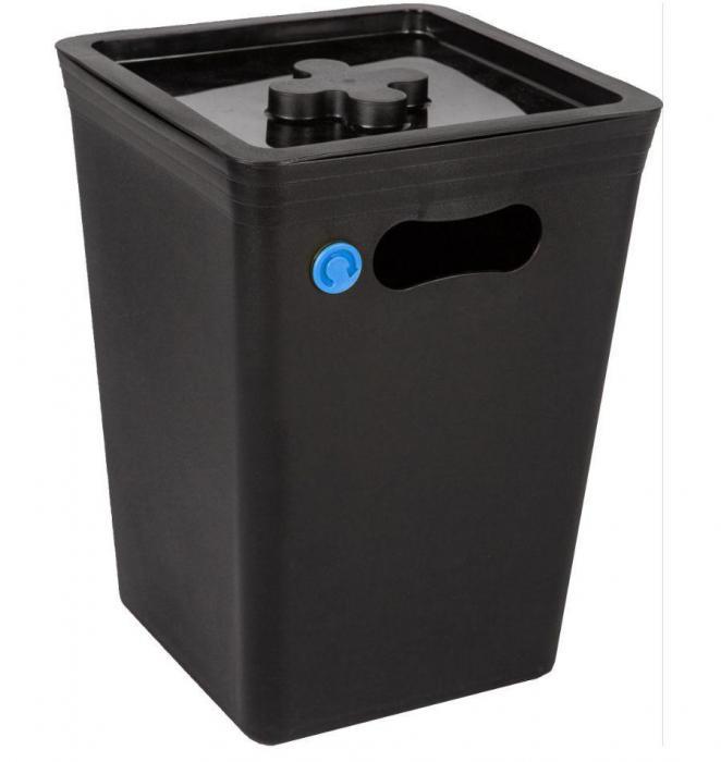 Пластиковое мусорное ведро корзина PLAST TEAM PT6571ГРФ-8 с крышкой для раздельного сборка мусора