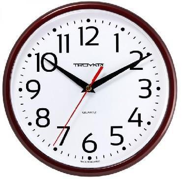 Часы настенные со стрелками интерьерные бесшумные стильные круглые в спальню зал гостиную MP85 коричневые - фото 1 - id-p188228168