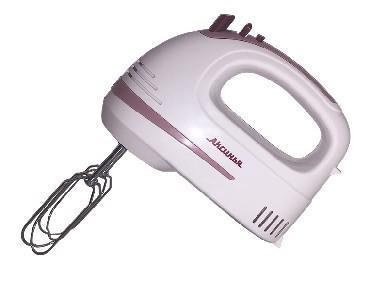 Миксер ручной электрический погружной кухонный АКСИНЬЯ КС-406 белый с темно-розовый