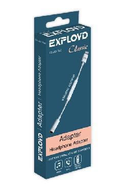 EXPLOYD EX-AD-760 Переходник Jack 3,5mm - 8 Pin bluetooth белый Classic - фото 1 - id-p188228537