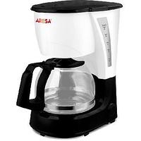 Капельная кофеварка электрокофеварка ARESA AR-1609 белая электрическая для молотого кофе