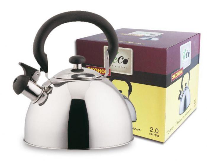 Чайник со свистком TECO TC-119 из нержавеющей стали 2 литра для газовой индукционной плиты - фото 1 - id-p188227489