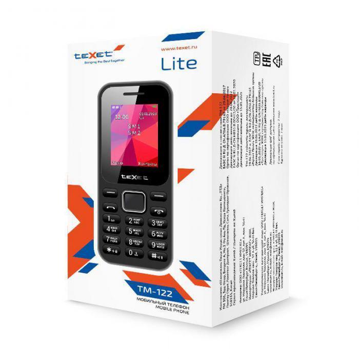 Кнопочный мобильный телефон TEXET TM-122 Черный - фото 3 - id-p188226264
