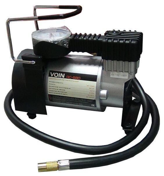 Автомобильный компрессор VOIN автокомпрессор насос электрический от прикуривателя с манометром для шин машины - фото 2 - id-p188235290