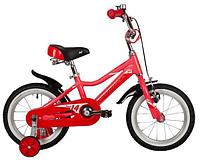Детский велосипед для девочек с приставными колесами NOVATRACK 145ANOVARA.CRL22 коралловый