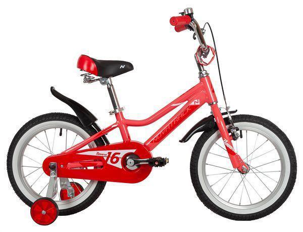 Детский велосипед для девочек с приставными колесами NOVATRACK 165ANOVARA.CRL22 коралловый - фото 1 - id-p188221932