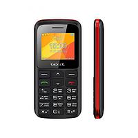 Маленький кнопочный телефон TEXET TM-B323 цвет черный-красный