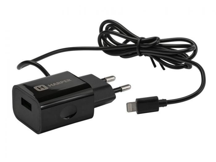 HARPER WCH-5115 СЗУ 2.1A + кабель LIGHTING черный