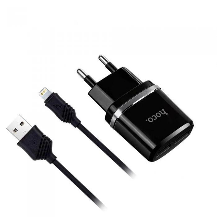 HOCO (6957531064107) C12i Black + кабель LIGHTNING