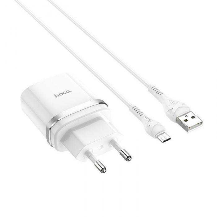 HOCO (6931474716286) C12Qm White + кабель MICRO USB