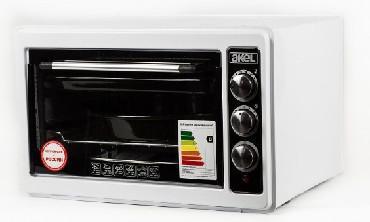 Настольная духовка мини печь электрическая УЗБИ AKEL AF-730 белый жарочный шкаф для дачи выпечки хлеба - фото 1 - id-p188233971