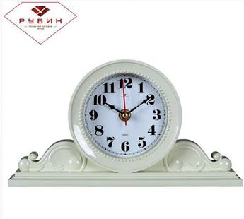 Настольные каминные стрелочные кварцевые часы РУБИН 2514-004 интерьерные классические