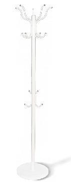 Вешалка стойка металлическая напольная для прихожей верхней одежды SHEFFILTON SHT-CR400 корона белый - фото 1 - id-p188235878
