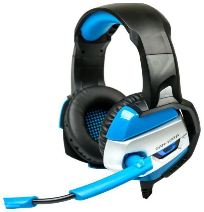 Наушники с микрофоном проводные накладные DIALOG HGK-37L GAN-KATA USB игровые голубые - фото 2 - id-p188230935