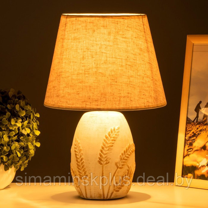 Настольная лампа Шервуд E14 40Вт бело-золотой 24х24х36 см - фото 2 - id-p188601978