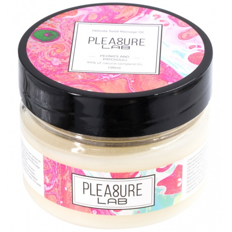 Твердое массажное масло с афродизиаком Pleasure Lab Delicate пионы и пачули 100 мл - фото 1 - id-p188605954