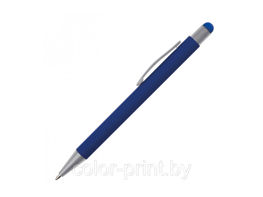 Ручка шариковая металлическая со стилусом SALT LAKE софт тач, металл, синий 286 С, фото 1