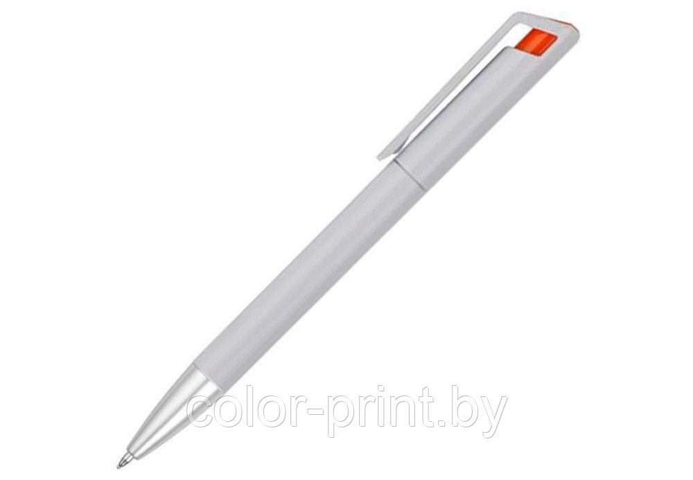 Ручка шариковая Gracia, пластик, белый/оранжевый