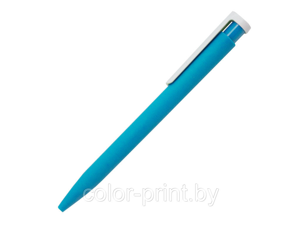 Ручка шариковая Stanley, пластик, софт тач, голубой/белый
