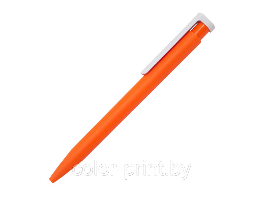 Ручка шариковая Stanley, пластик, софт тач, оранжевый/белый, фото 1