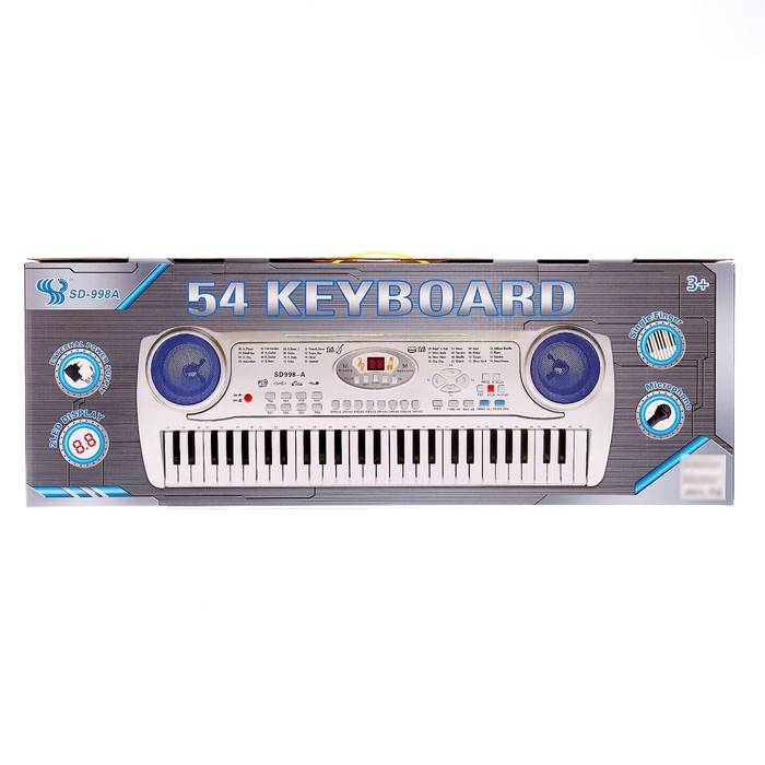 Синтезатор «Музыкальный мир», 61 клавиша, с микрофоном и адаптером - фото 3 - id-p188614446