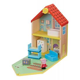 Деревянный игровой домик TM Toys Домик с аксессуарами и фигуркой Peppa Pig 07213