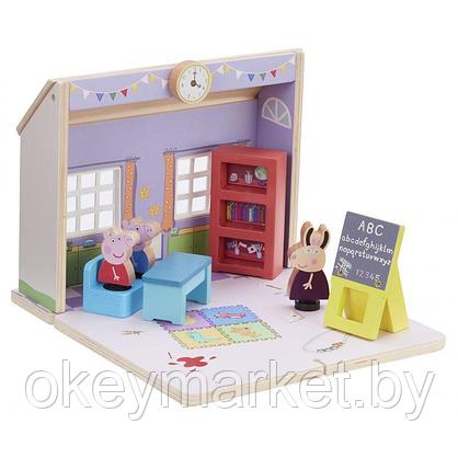 Игровой набор деревянная школа с аксессуарами и фигурками Peppa Pig 07212, фото 2