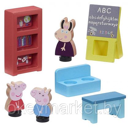 Игровой набор деревянная школа с аксессуарами и фигурками Peppa Pig 07212, фото 2