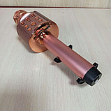 Беспроводной караоке микрофон Happyroom H60 с держателем для телефона|Розового цвета|НОВИНКА, фото 3