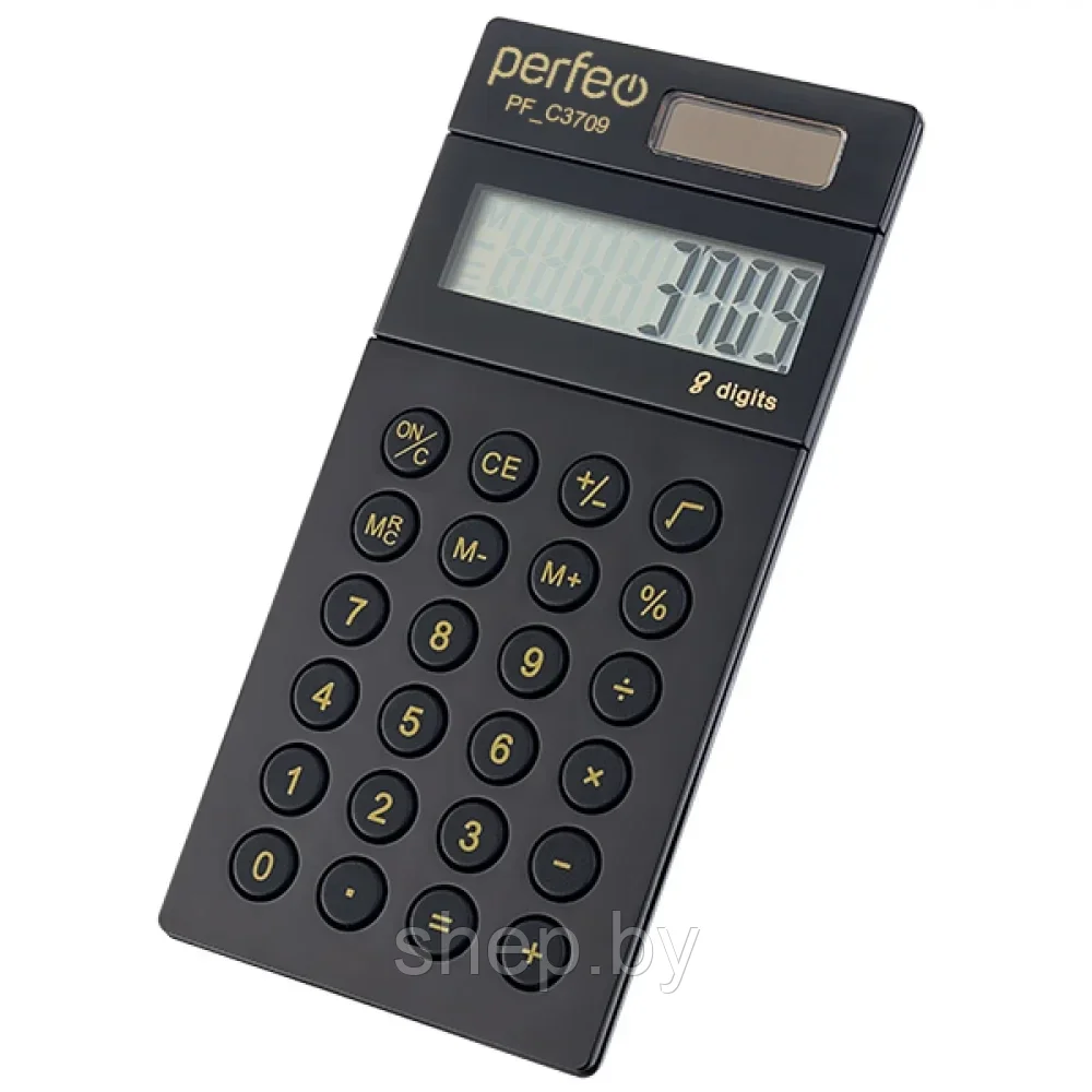 Калькулятор Perfeo PF_C3709, карманный, 8-разрядный, черный - фото 2 - id-p188620657